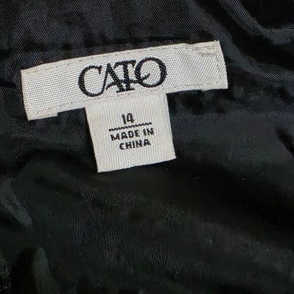 Cato Red Black Tweed Textured Skirt Sz 14 - Picture 6 of 8